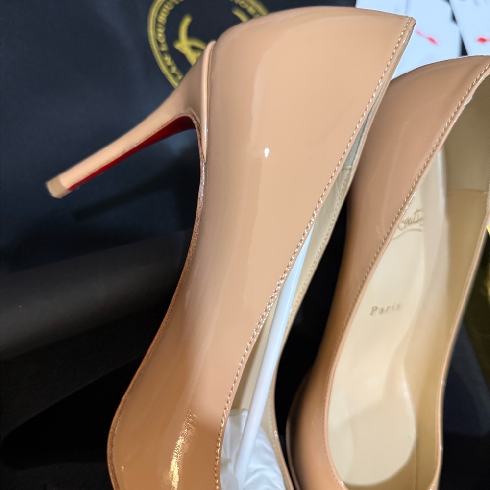 Christian Louboutin Tan Stiletto Heels